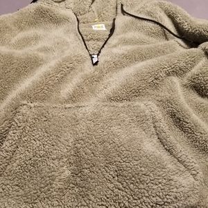 Pink vs green sherpa hoodie